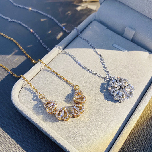 Collana a forma di cuore magnetico.
